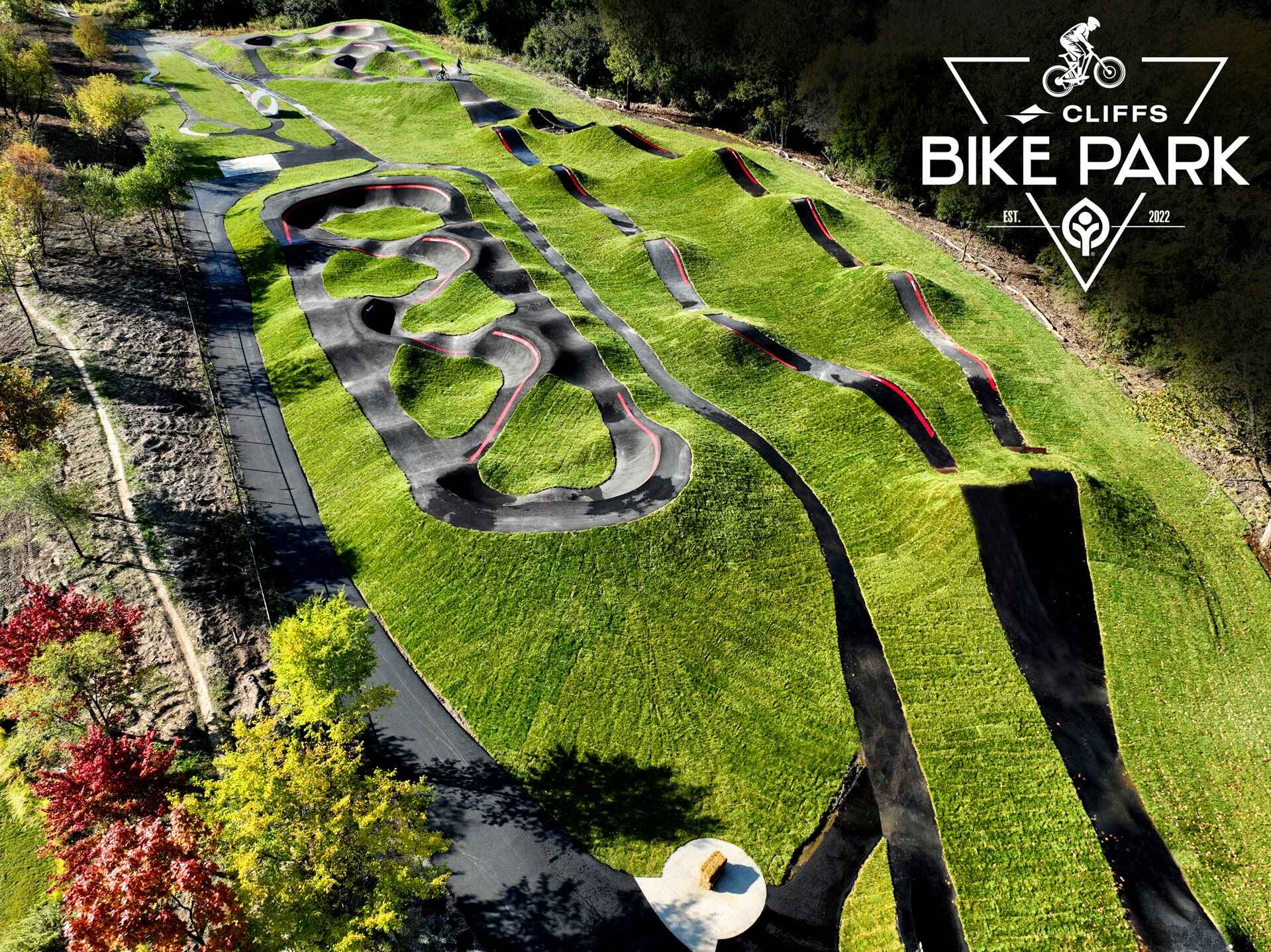 A hilly bike park