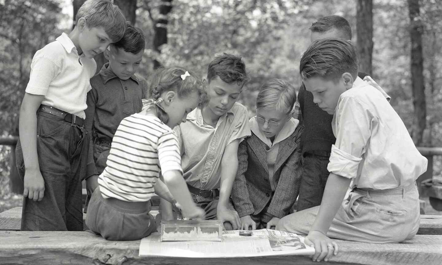 Kids participating in program