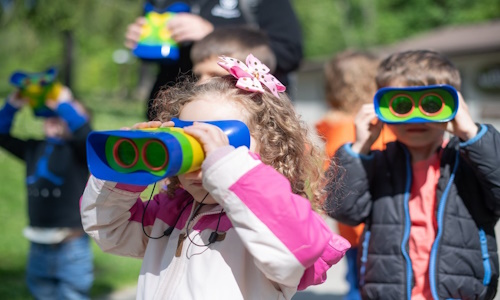 Kids with Binoculars