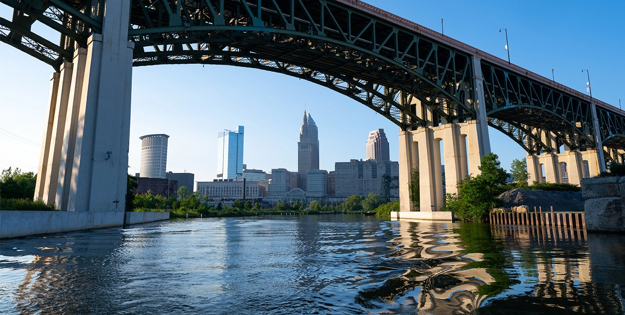 Photo of Cuyahoga Bridge by boat