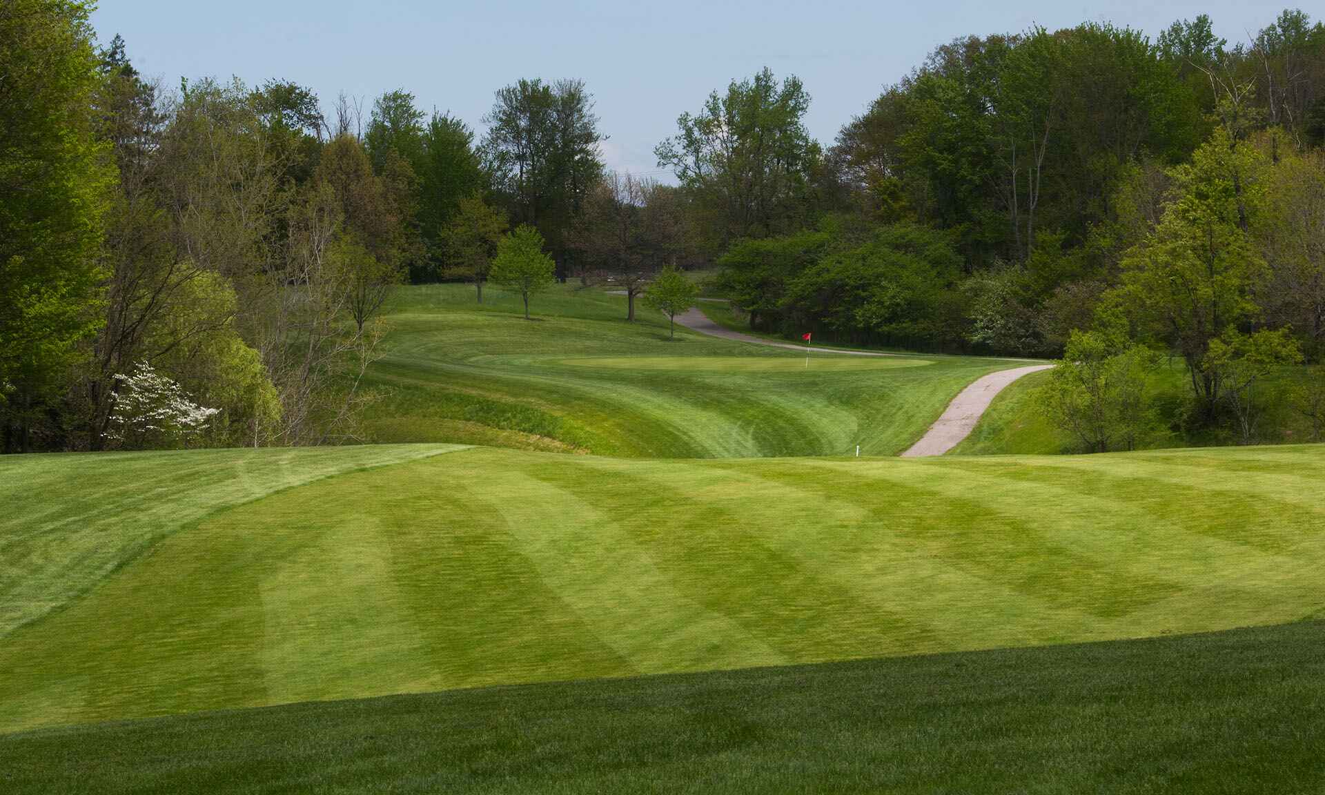 A hill on a golf course