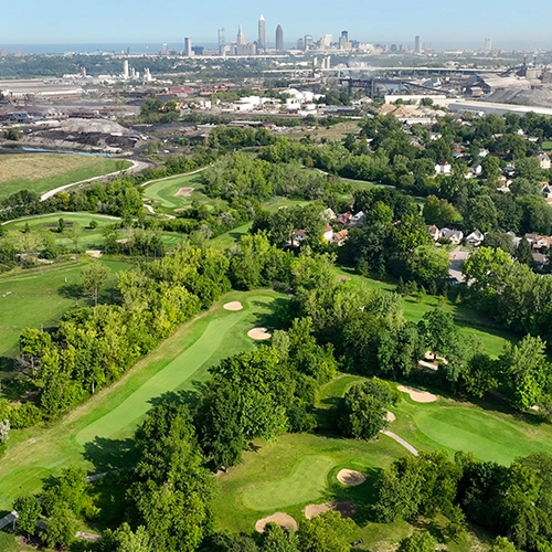 Aerial view of Washington Golf Course