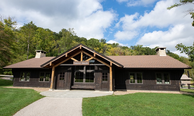 The front of the nature center building