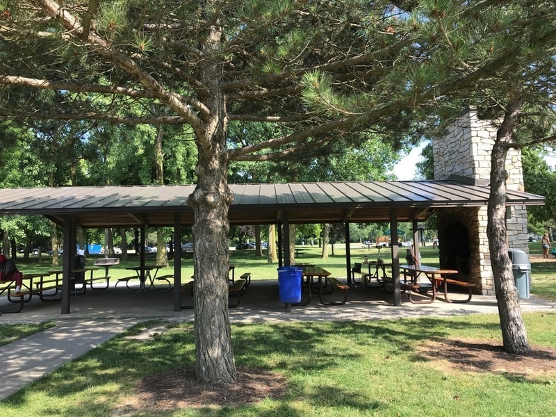 Picnic pavilion with tables