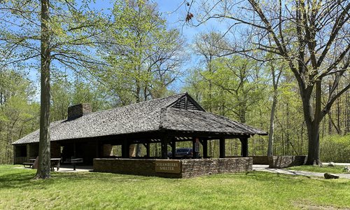 Picnic pavilion with tables