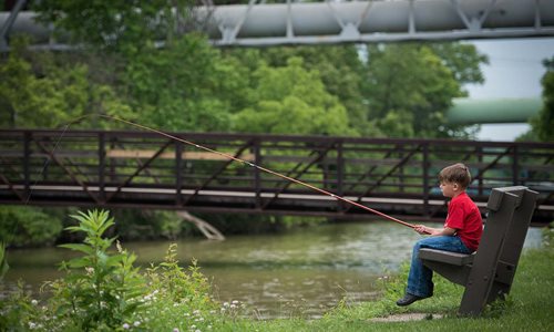 Child fishing