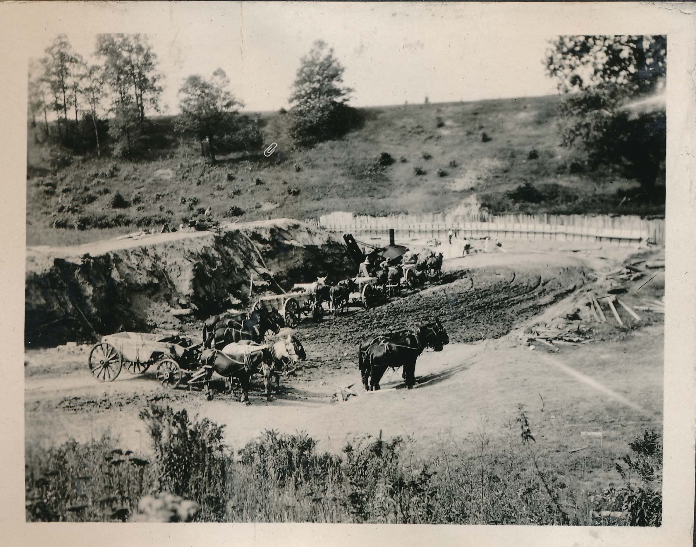 Hinckley Lake Dam in the early 1900s